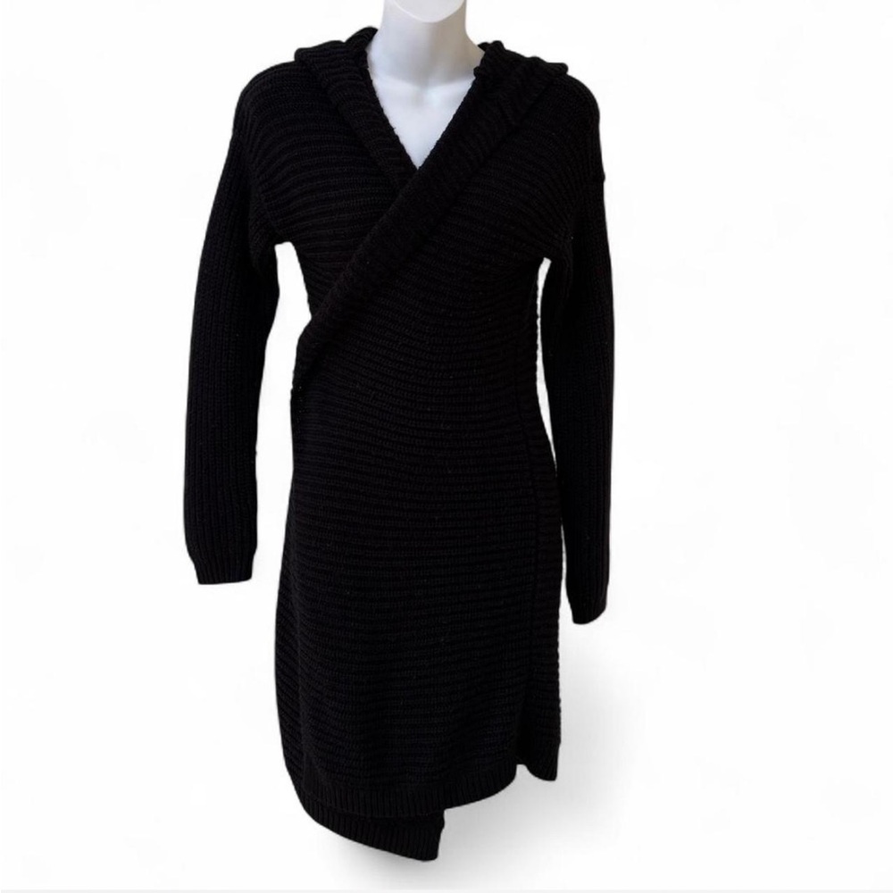 Forever 21 Charcoal Knit Hooded Dress, Goth Top, Goth Sweater, Grunge top